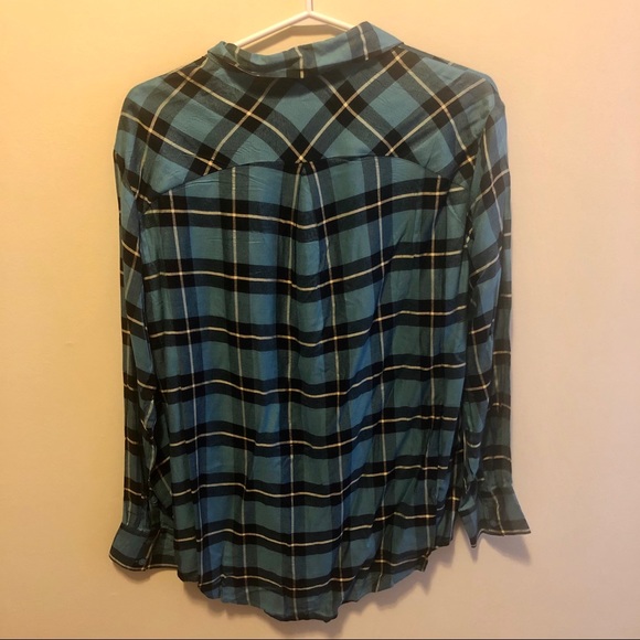 George Plaid Flannel Button Down Shirt - Picture 2 of 4